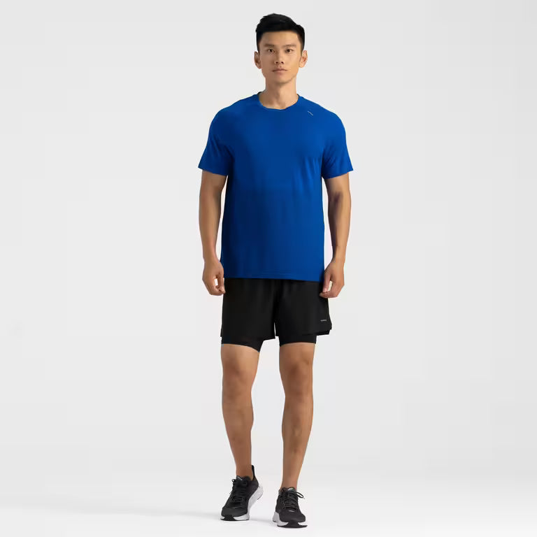 Men's Run 500 2in1 Comfort running shorts - Black