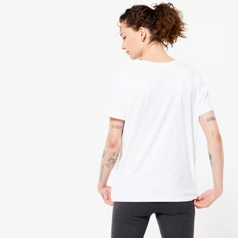 Women's Crew Neck Cotton T-Shirt - White