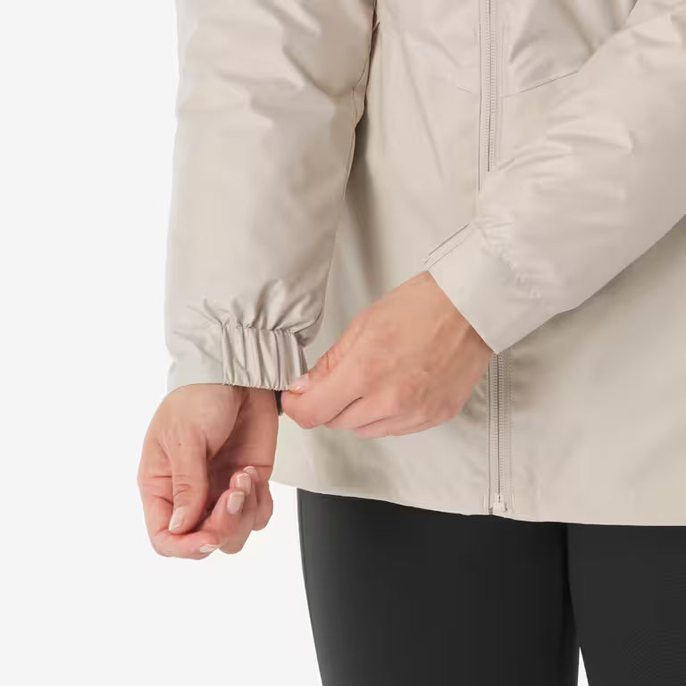 Women’s waterproof hiking jacket -5°C, NH100 - Beige