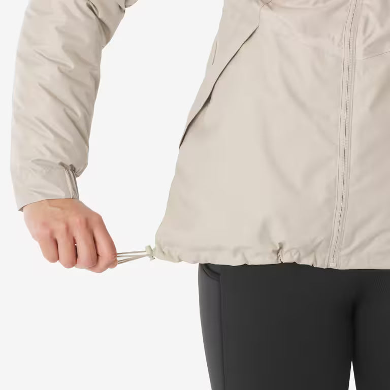 Women’s waterproof hiking jacket -5°C, NH100 - Beige